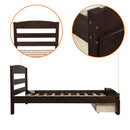 Platform Bed Frame With Storage Drawer And Wood Slat Support No Box Spring Needed by HouseOfZazla