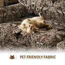 Luxuriously Comfortable Cloud Couch With Elegant Rolled Arms & Pleated Skirt Design by HouseOfZazla