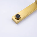 8 inch Widespread Bathroom Faucet Matte Black Bathroom Faucets for Sink 3 Hole Brass 2 Handle Lavatory Square Faucet Modern rv Bathroom Faucets