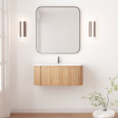 Wall Mounted Bathroom Vanity With Sink - Natural Wood by HouseOfZazla