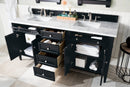 James Martin Brittany 72" Double Bathroom Vanity, Black Onyx