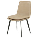 Ortega Upholstered Dining Side Chair Tan (Set of 2)