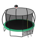 12' Recreational Kids Trampoline With Safety Enclosure Net & Ladder, Outdoor Recreational Trampolines by HouseOfZazla