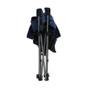 Outdoor Camping Chair With 3 Level Reclining, Side Pockets & Cup Holder, Folding With Carry Bag - Dark Blue by HouseOfZazla