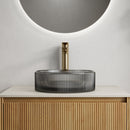 Sonny 14'' Bathroom Round Crystal Glass Sink without Faucet