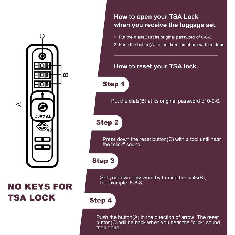 3 Piece Luggage Sets PC Lightweight & Durable Expandable Suitcase with Two Hooks, Double Spinner Wheels, TSA Lock, (21/25/29) Wine Red