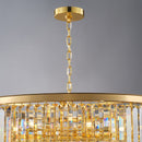 48-Inch Gold Tiered Crystal Tube Chandelier by HouseOfZazla