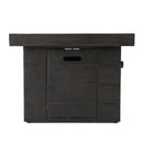 Anchorage 32'' Wood Square MGO Fire Pit Brown - 40,000 BTU