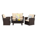Modern Patio Set With Table And Cushions by HouseOfZazla