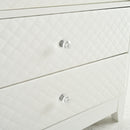 Modern Upholstered Glass Display Cabinet With Adjustable LED Light - White by HouseOfZazla