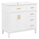 Bathroom Vanity With Sink, Soft Close Doors, 4 Storage Drawers by HouseOfZazla