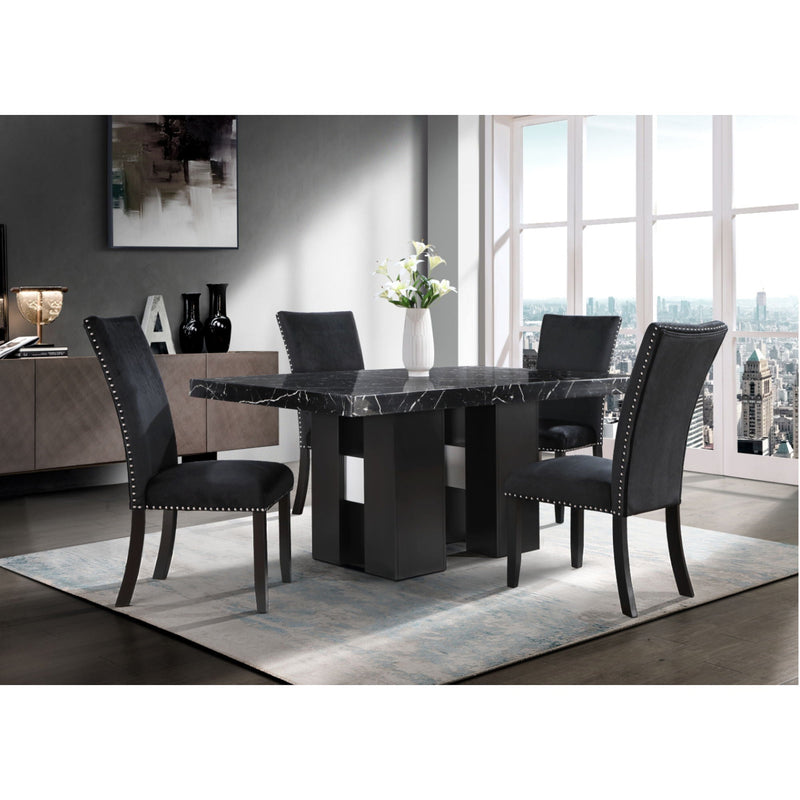 Jhoanna - 5 Pieces Dining Table Set - Black, photo 6 of 7