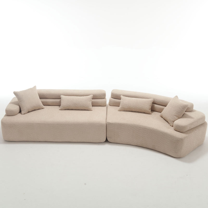 Walker Edison | Boucle Modular Sleek Sofa