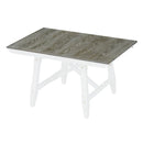 6-Piece Classic Dining Table Set, Rectangular Extendable Dining Table with two 12"W Removable Leaves and 4 Upholstered Chairs & 1 Bench for Dining Room (Brown+White)