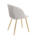 Fran - Pleated Waves Contemporary Chair (Set of 2) by HouseOfZazla