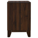 Anza - 2 Drawer Nightstand Bedside Table With Smooth Storage - Walnut by HouseOfZazla