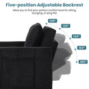 Upholstered Convertible Sleeper Sofa With 5 Position Backrest, Side Pockets, Storage by Unique Piece Furniture