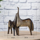 GobekUsa Horse Couple & Foal Sculpture Set - Abstract Animal Ornaments for Home Decor