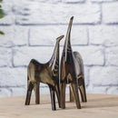 GobekUsa Horse Couple & Foal Sculpture Set - Abstract Animal Ornaments for Home Decor