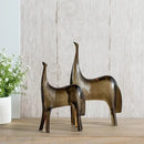 GobekUsa Horse Couple & Foal Sculpture Set - Abstract Animal Ornaments for Home Decor