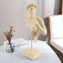 GobekUsa David Bust Resin Sculpture | Abstract Nude Man Figurine for Room Decor