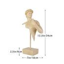 GobekUsa David Bust Resin Sculpture | Abstract Nude Man Figurine for Room Decor