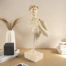 GobekUsa David Bust Resin Sculpture | Abstract Nude Man Figurine for Room Decor