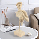 GobekUsa David Bust Resin Sculpture | Abstract Nude Man Figurine for Room Decor