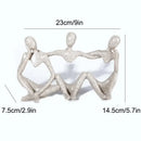 Abstract beige textured friendship figurine living room decor by Decorbites