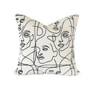 GobekUsa Beige Textured Pillow Cover Abstract Design 45x45, Lumbar Support & Decor Accessory