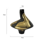 Ceramic Vase Gold Foil Pattern Handcrafted Terrarium Flowerpot