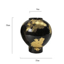 Ceramic Vase Gold Foil Pattern Handcrafted Terrarium Flowerpot