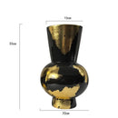 Ceramic Vase Gold Foil Pattern Handcrafted Terrarium Flowerpot