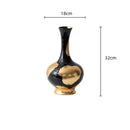 Ceramic Vase Gold Foil Pattern Handcrafted Terrarium Flowerpot