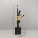 Abstract Guitarist Resin Sculptures by GobekUsa: Musical Instrument Decor for Home
