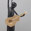 Abstract Guitarist Resin Sculptures by GobekUsa: Musical Instrument Decor for Home