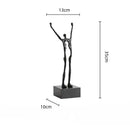 GobekUsa Human Figure Sculpture Acrobatics Art Decor Abstract Figurine Metal Handicrafts