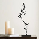 GobekUsa Human Figure Sculpture Acrobatics Art Decor Abstract Figurine Metal Handicrafts