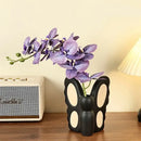 GobekUsa Black Butterfly Ceramic Vase - Abstract Shape for Floral Arrangements & Home Decor