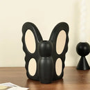 GobekUsa Black Butterfly Ceramic Vase - Abstract Shape for Floral Arrangements & Home Decor