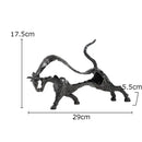 GobekUsa Bull Statue: Abstract Cast Iron Cattle Sculpture for Modern Home Decor