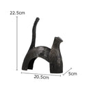 GobekUsa Bull Statue: Abstract Cast Iron Cattle Sculpture for Modern Home Decor
