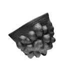 GobekUsa Black Ceramic Pleated Vase for Stylish Flower Arrangements