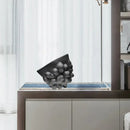 GobekUsa Black Ceramic Pleated Vase for Stylish Flower Arrangements