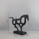 GobekUsa Geometric Couple Cast Iron Figure Sculpture for Home Decor
