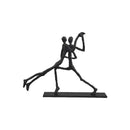 GobekUsa Geometric Couple Cast Iron Figure Sculpture for Home Decor