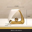 GobekUsa Geometric Triangles Golden Ball Skeleton Sculpture: Abstract Home Decor Figurine
