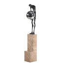 GobekUsa Gymnast Metal Handicraft Figure Home Decor Figurine Table Sculpture Accessory