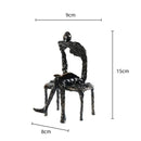 GobekUsa Gymnast Metal Handicraft Figure Home Decor Figurine Table Sculpture Accessory