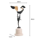 GobekUsa Gymnast Metal Handicraft Figure Home Decor Figurine Table Sculpture Accessory